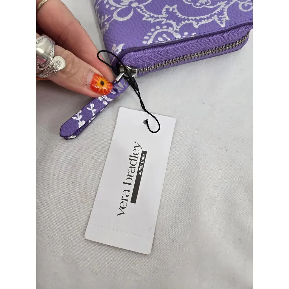 Vera Bradley NWT Essential Continental Wallet Cotswolds Dahlia purple silver - Picture 6 of 14